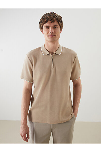 LC Waikiki Nevavm with a Difference Polo Collar Short Sleeve Men's T-Shirt