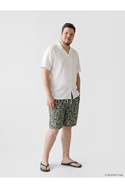 LC Waikiki Özmarka New Season Short Length Patterned Men's Swim Shorts