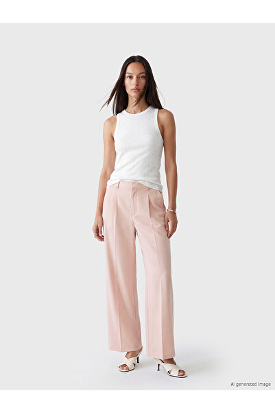LC Waikiki Alita city: high-waisted wide-leg women's fabric pants - stand out...