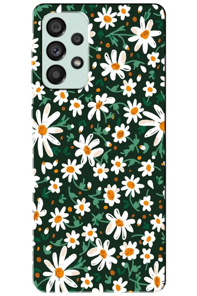 Zebana Samsung Galaxy A73 5g Compatible Case Spring Flowers 4 Silicone Case (...