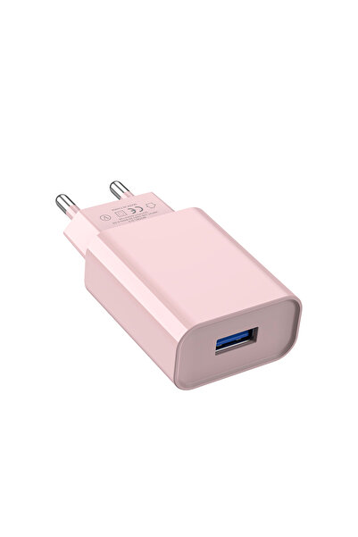 Choice شاحن USB وردي من الاتحاد الأوروبي سريع الشحن لشحن الهواتف المحمولة لها...