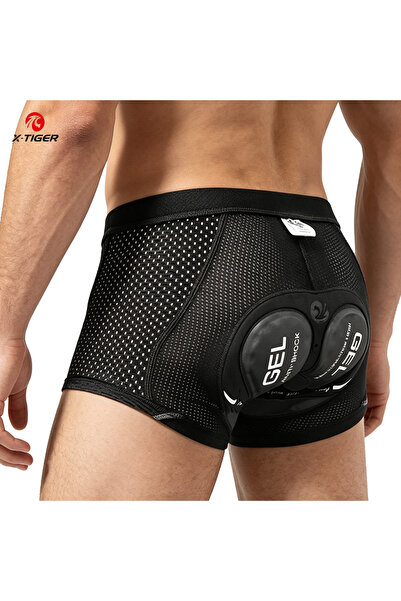 Choice4 L GRAY X-TIGER Men's Cycling Underwear with 5D Gel Cushioned MTB Boxe...