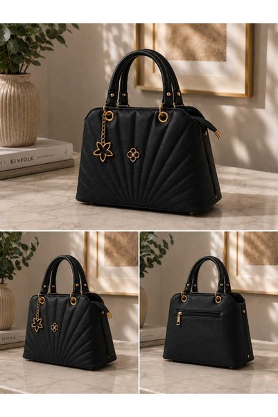 zemihra Star Detailed Two-Compartment Fully Lined Stylish Daily Use Bag Women's Crossbody Shoulder Bag