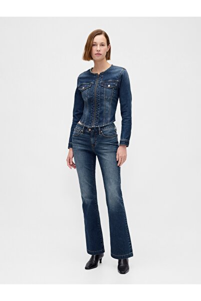 GAP Kadın Mavi Low Rise Long & Lean Jean Pantolon