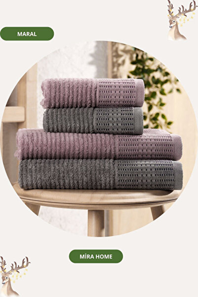 Mira Home 4-dijelni set pamučnih peškira Maral Battal 90x160 cm