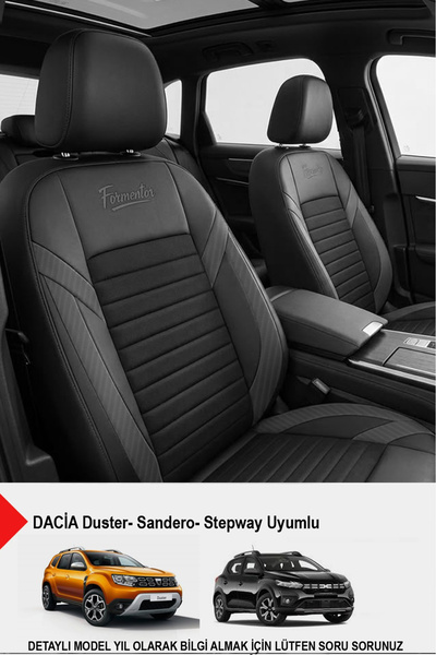 GM-DESIGN غطاء مقعد السيارة من الريش التايلاندي فورمينتور (متوافق مع DACIA Sa...
