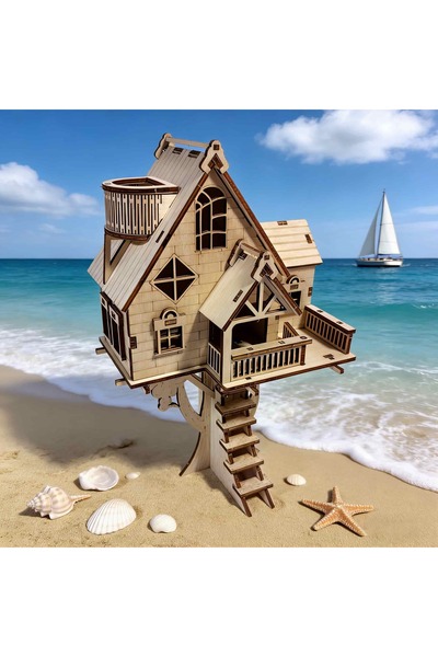 Choice WHITE Treehouse 3D Wooden Puzzle Model: The Perfect Holiday Gift for H...