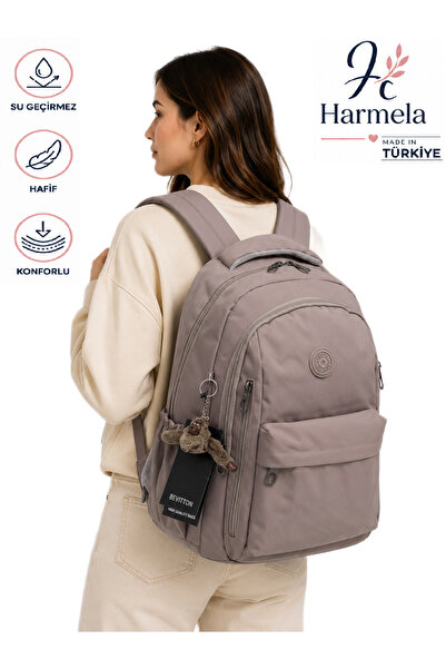 Harmela Mink Unisex Water Resistant School Bag Bts-2500 School Backpack