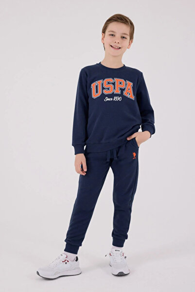 U.S. Polo Assn. 4-15 سنة مرخصة من Us Polo Assn للأولاد - نيلي