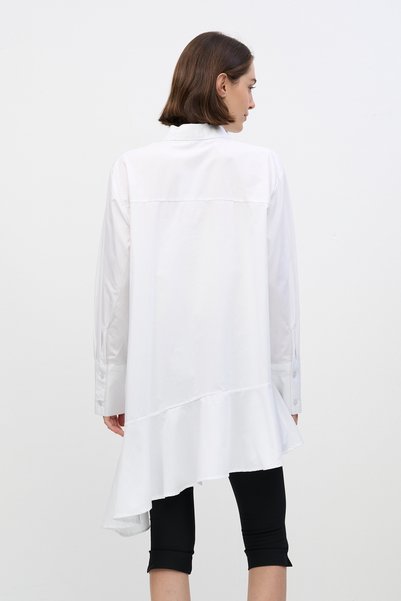 HANIQA Modern Asymmetrical Striped Women's Shirt