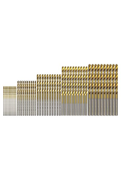 Choice 50 pcs 50PCS M35 Titanium Plated Twists Drill 1mm-3mm Twist Drill Stee...