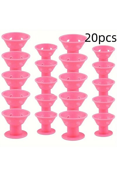 Choice Pink 20pcs 10/20pcs Mushroom Hair Curlers Soft Gentle Hair Care Roller...