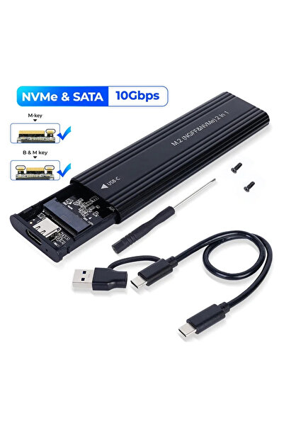 Choice علبة خارجية لـ NVME SATA بسرعة 10 جيجابت في الثانية، علبة M.2 NVMe SAT...