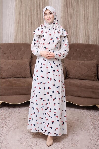 ALDAIYR One-Piece Women's Embroidered Prayer Dress