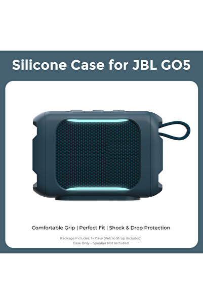 Choice غطاء سيليكون أزرق اللون فقط من SIKAI لسماعة JBL Go 5، غطاء حماية لسماع...