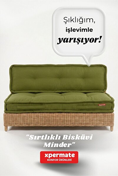 XPERMATE Bisküvi Yer Minderi Petek Önü Oturma Minderi Palet Üstü Balkon Bahçe...
