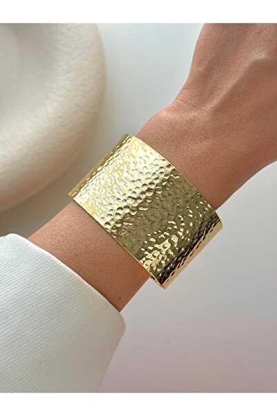 YOUES JEWELRY سوار نسائي من الفولاذ السميك قابل للتعديل، سوار ذهبي للجنسين