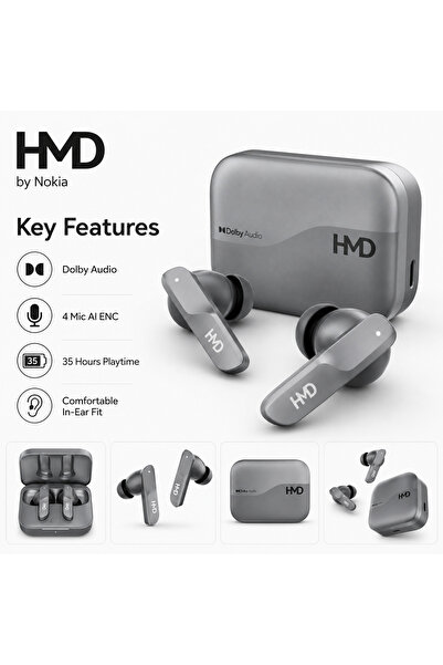 Hmd سماعات أذن لاسلكية حقيقية DUB S60، صوت سينمائي بتقنية دولبي، مشغلات صوت 1...