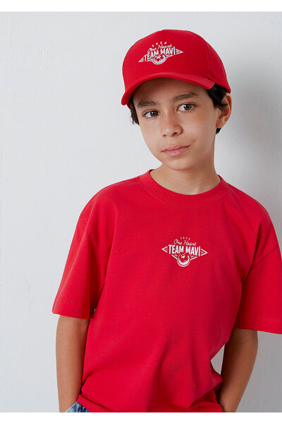 Mavi Team Football Collection Printed Red Hat 6920004-70477