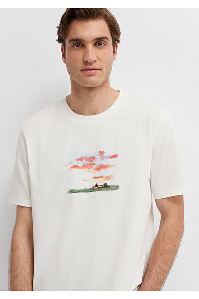 Mavi M0613669 Printed T-Shirt Men's T-Shirt White
