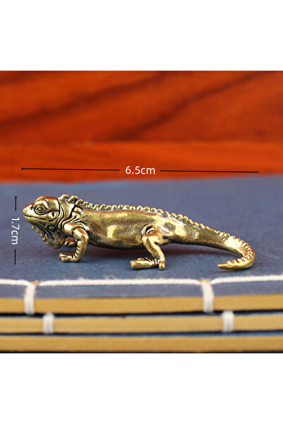 Choice C Gecko figure home decor Small Ornaments Antique Brass Animal Figurin...