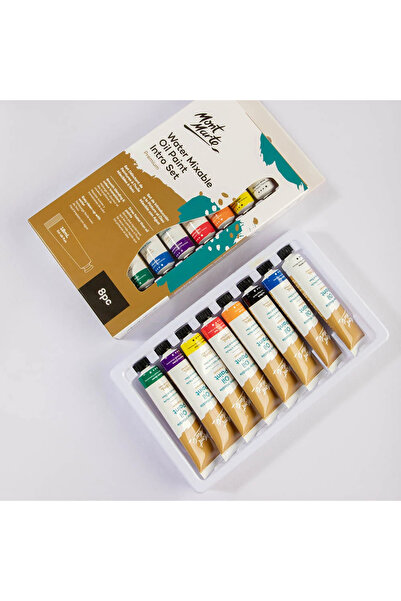 Mont Marte Premium Suyla Karıştırılabilir Yağlı Boya Seti 8x 18ml
