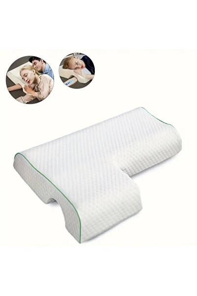 Choice 48x74 right arm Arched Cuddle Couples Pillow with Slow Rebound and Bre...