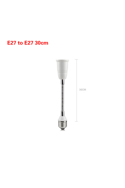 Choice 30cm 20/30/40/50/60cm E27 to E27 Base LED Lamp Holder Extension Adapte...