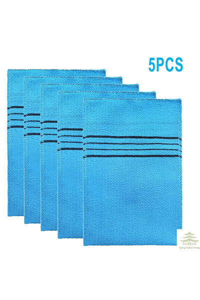 Choice Blue 5Pcs Exfoliating Bath Pad Towels Set Korean Italy Asian Exfoliati...