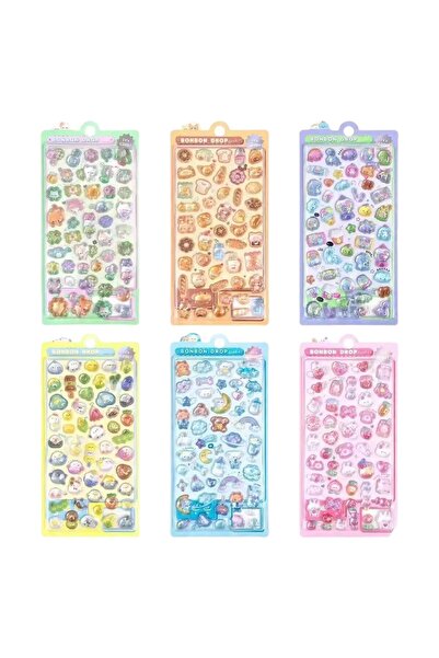 Choice 6-sheets 6/10 sheets Funny Sweet Furit cloud Pets Drop 3D Relief Stick...