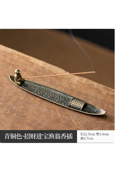 Choice3 yuanbao Creative Incense Holder Boat Fishing Men Insence Burner Japan...