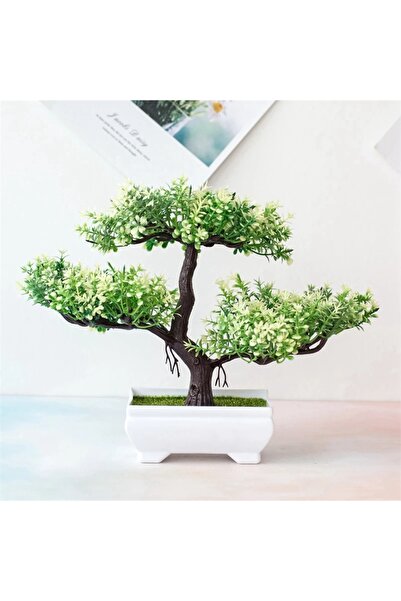 Choice white Artificial Plants Bonsai Small Tree Pot Fake Plant Flowers Potte...