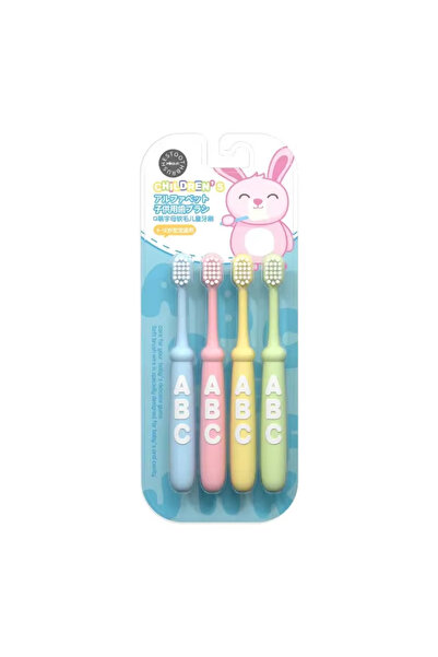 Choice A006 4-pack Soft Bristle Alphabet Kids Toothbrush 4 Pack Cartoon Desig...