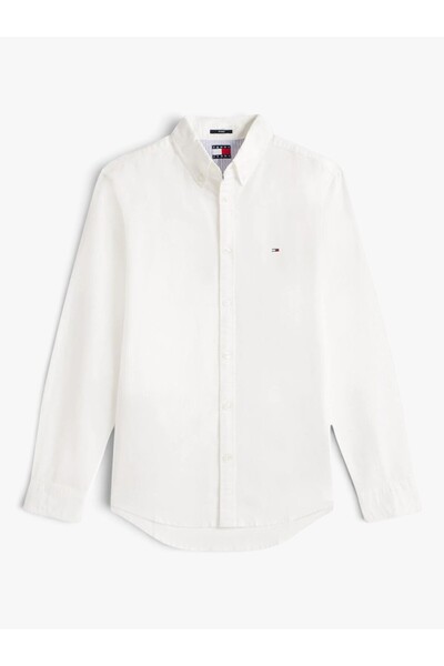 Tommy Hilfiger TJM Normal Kesim Oxford Erkek Beyaz Gömlek DM0DM22836YBL