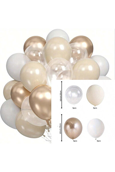 Choice O 10inch Cream ballons 20pcs 20pc/Set Nude Champagne Cream White Trans...