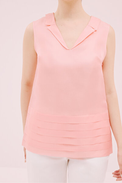 Roman İpek Bluz Pembe Y1913313_038