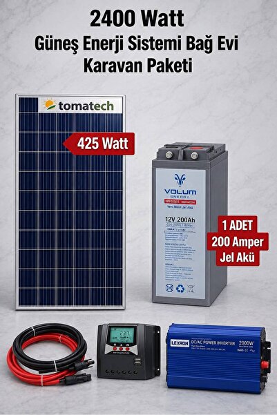 maxcam 2400 WATT  TV, Buzdolabı, Aydınlatma İçin Güneş Enerji Sistemi Bağ Evi...
