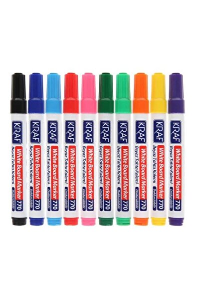 KRAF Doldurulabilir Beyaz Tahta Kalemi 770-10lu