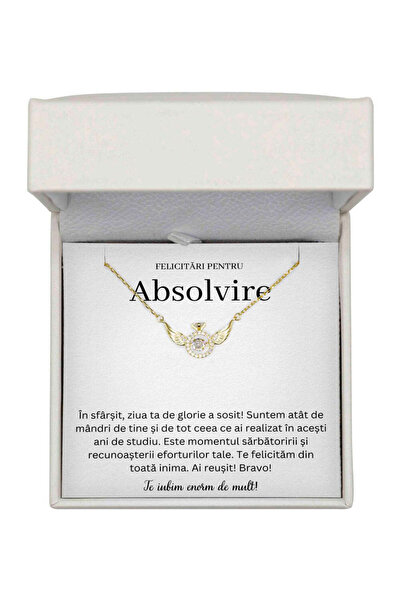 The Jewel Heart Bijuterii emoționante pentru absolvire, argint 925, mesaj per...