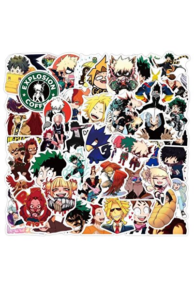 Choice MULTICOLOR 50Pcs Cute My Hero Academy Graffiti Stickers Waterproof Lug...