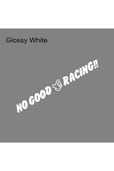 Choice Glossy White JDM Creative No Good Racing Graphics Decor Sticker Car Wi...