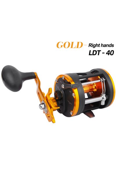 choice2 بكرة صيد بيلينغز 40Gold-Right Trolling Drum 3+1bb لصيد الأسماك في الم...