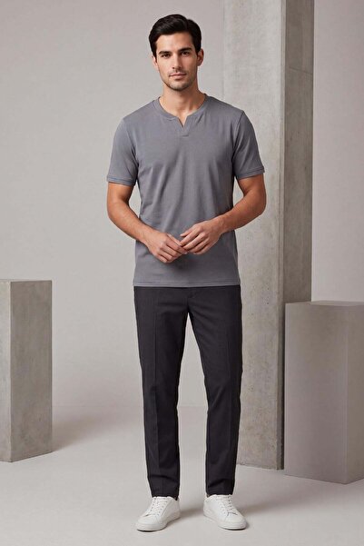 Mckanzie 2122 Μπλουζάκι Hakim Yaka Modern Fit 100% Βαμβακερό Basic