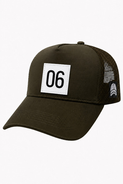 all hats 06 قبعة بيسبول شبكية مزينة برقعة مزخرفة