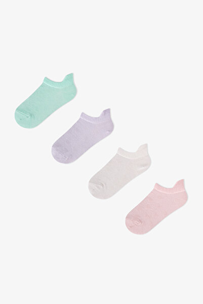 Penti Girl's Puff Hearts 4-Piece Booties Socks