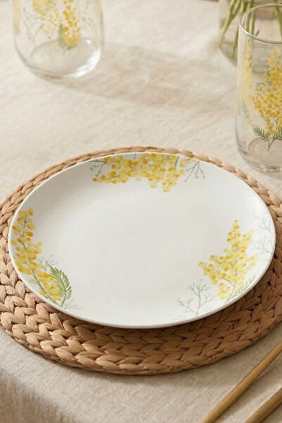 Rakle Mimosa Seramik 4'lü Servis Tabağı Seti 26 cm