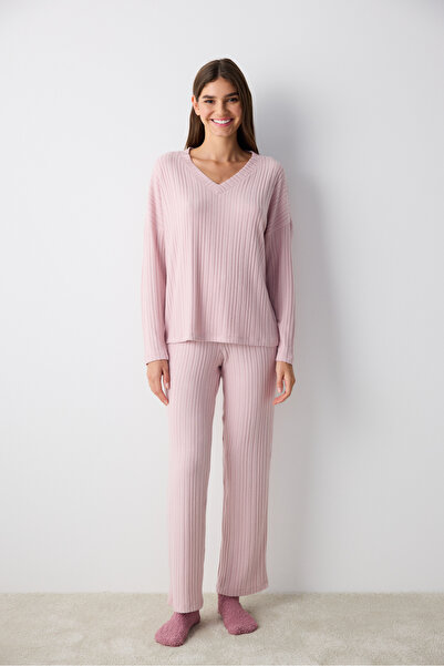 Penti Dusty Pink Dusty Rose Pink Pants Pajama Set