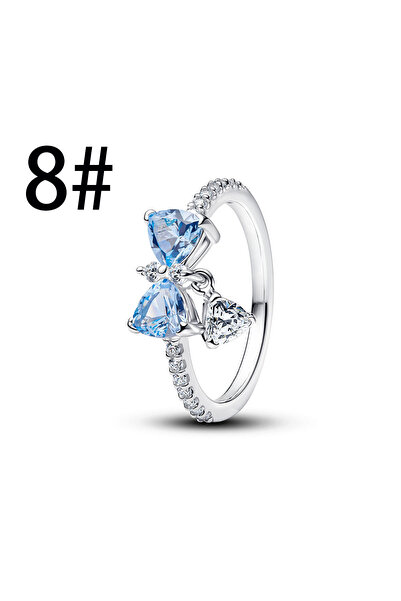 Choice36 AMR064-8 Original 925 Sterling Silver Charms Pendant Blue Bow Suit B...