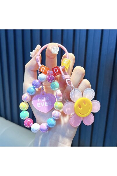 Choice3 2 Korean Style Sweet Flower Keyrings Colorful Beaded Chains Keychains...