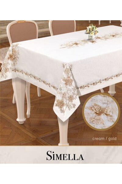 Ceki Home مفرش طاولة من الكتان مقاس 160x300 سم غطاء طاولة طعام موديل سيميلا ب...